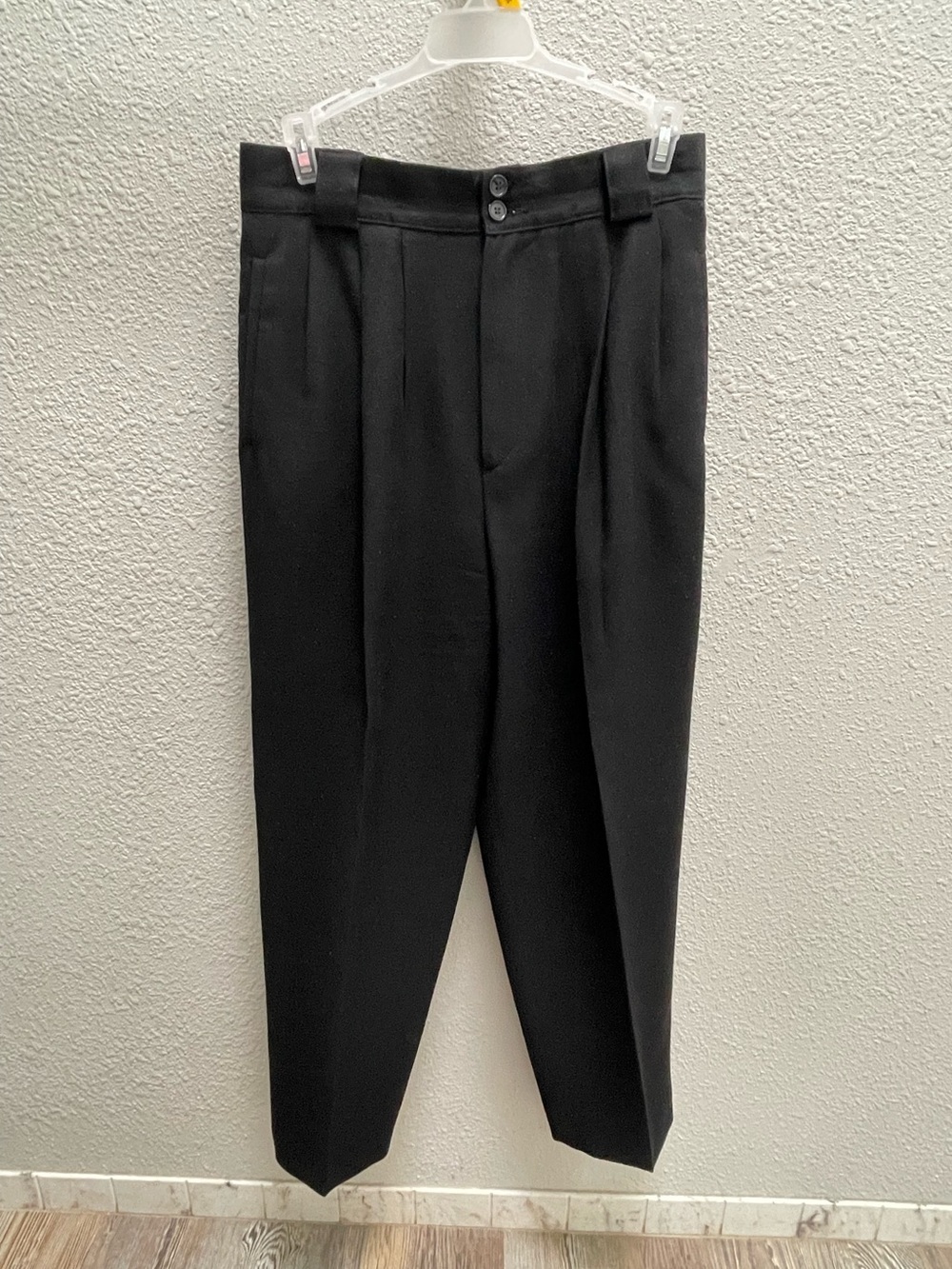 Vintage Casual Corner Petite Women’s Black Pleated Wool Dress Pants - Size 10P